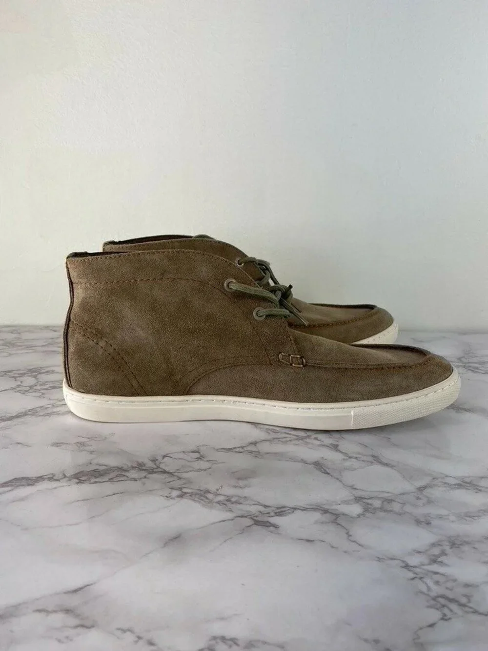 Steve Madden Men's Beige Suede Fulton Lace Sneaker SZ 11.5